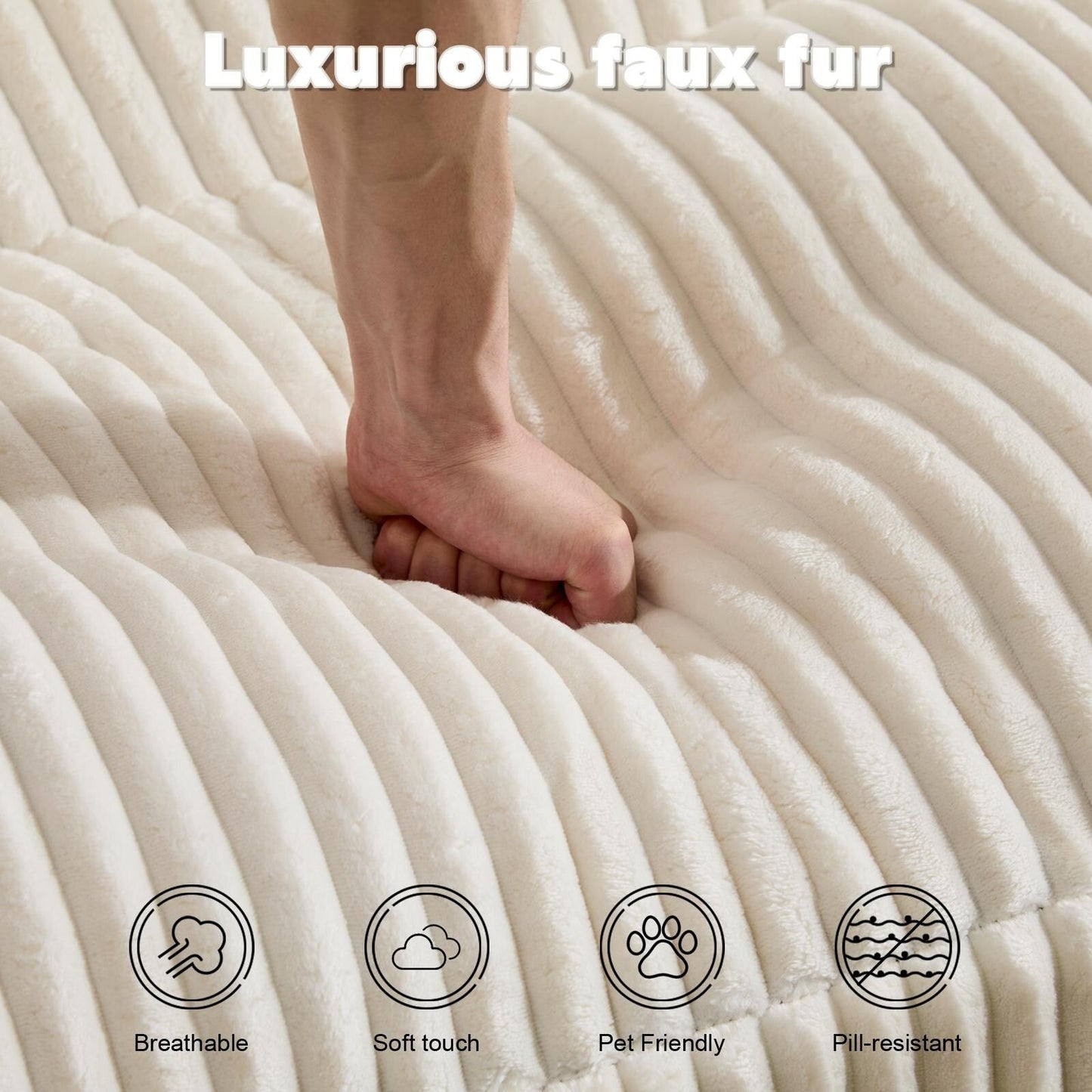 Chaise longue double d'intérieur surdimensionnée, canapé-lit rembourré, chaise longue sectionnelle en velours côtelé, chaise de salon sans assemblage