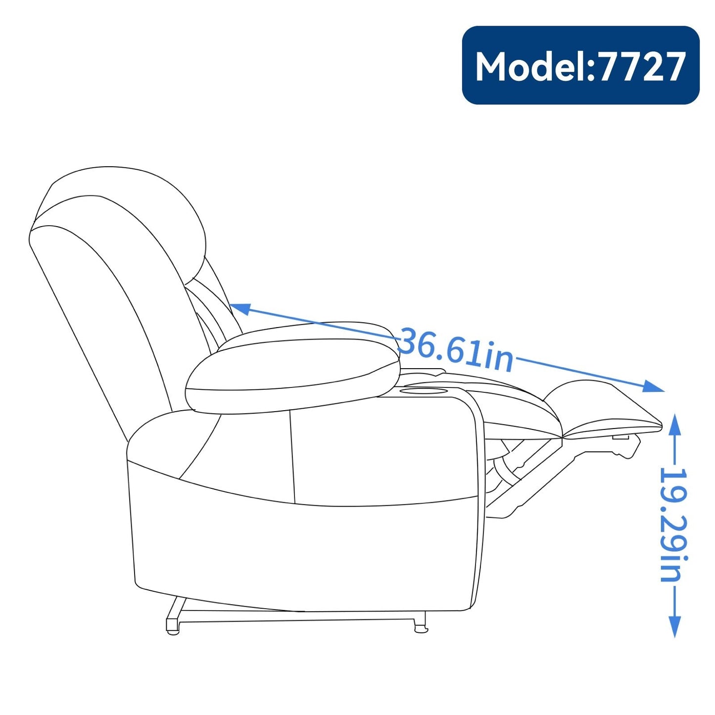 Fauteuil inclinable électrique à double moteur en similicuir pour adulte, canapé inclinable simple avec massage, chauffage lombaire et porte-gobelets