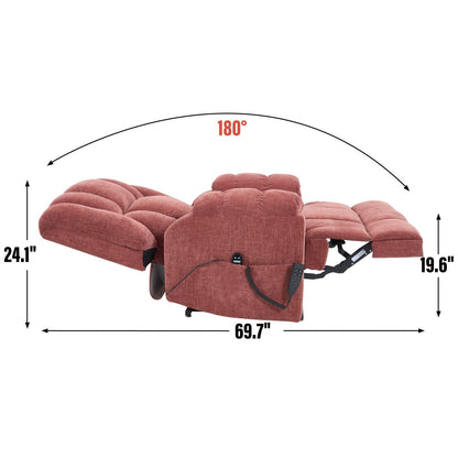 Fauteuils inclinables électriques à double moteur, massage thermique, positions infinies, avec télécommande électrique, fermeté moyenne et robuste