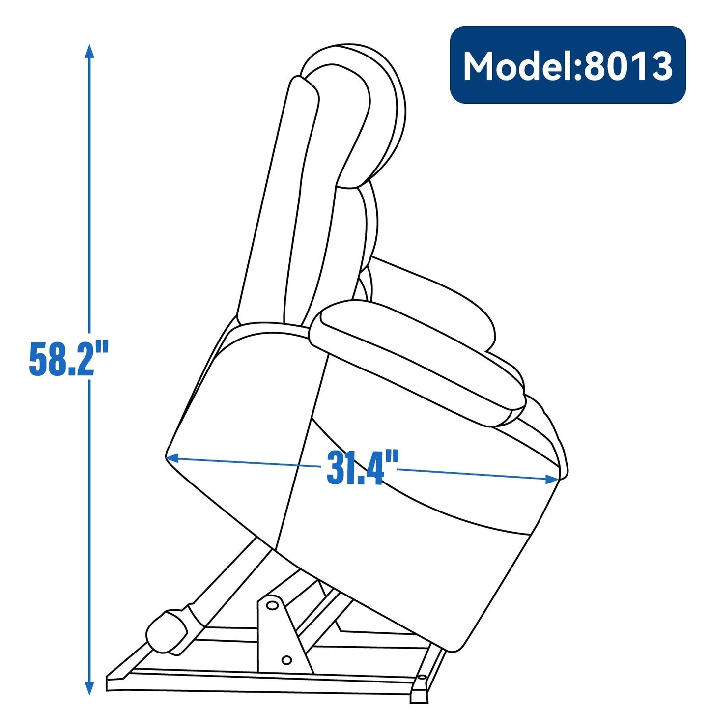 Fauteuil inclinable électrique à double moteur et position infinie, mécanisme de mouvement robuste avec chauffage lombaire, porte-gobelets et poches latérales