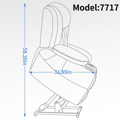 Fauteuil inclinable électrique Leatheraire à double moteur, position infinie, jusqu'à 350 lb, mécanisme de mouvement robuste à 8 points