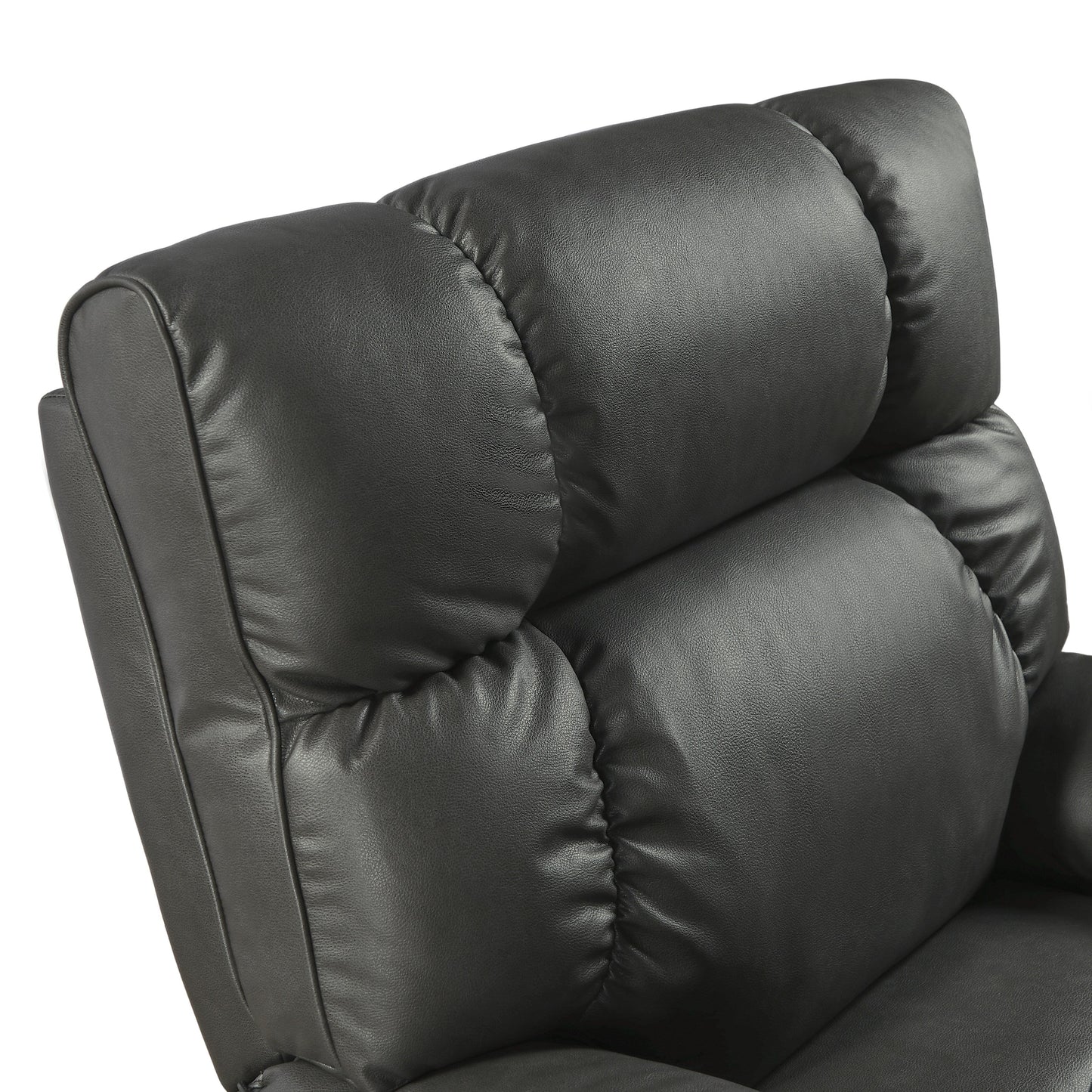 Fauteuil inclinable électrique à double moteur avec massage, chauffage lombaire, poches latérales, support de téléphone réglable et porte-gobelets