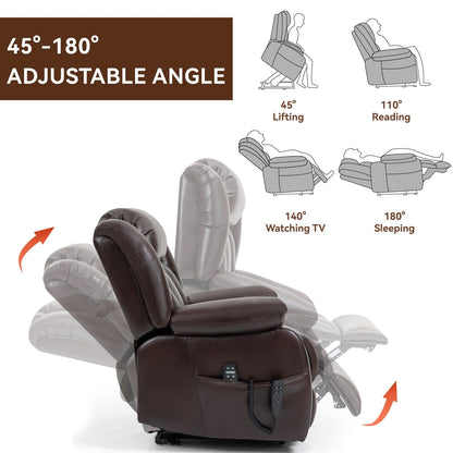 Fauteuil inclinable électrique à double moteur, massage thermique, télécommande