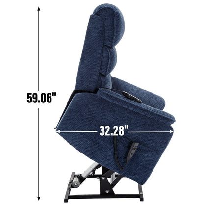 Fauteuil inclinable électrique à double moteur, fauteuil rembourré, canapé de massage chauffant avec minuterie, poches latérales et télécommande