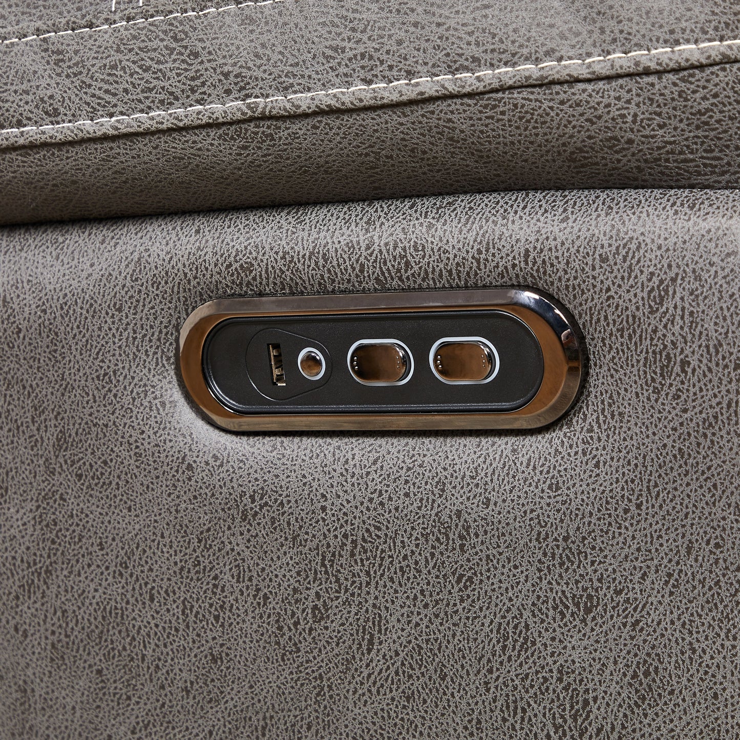 Fauteuil inclinable pivotant à deux moteurs avec rotation à 240°, appui-tête réglable, chargement USB, inclinaison infinie et repose-pieds