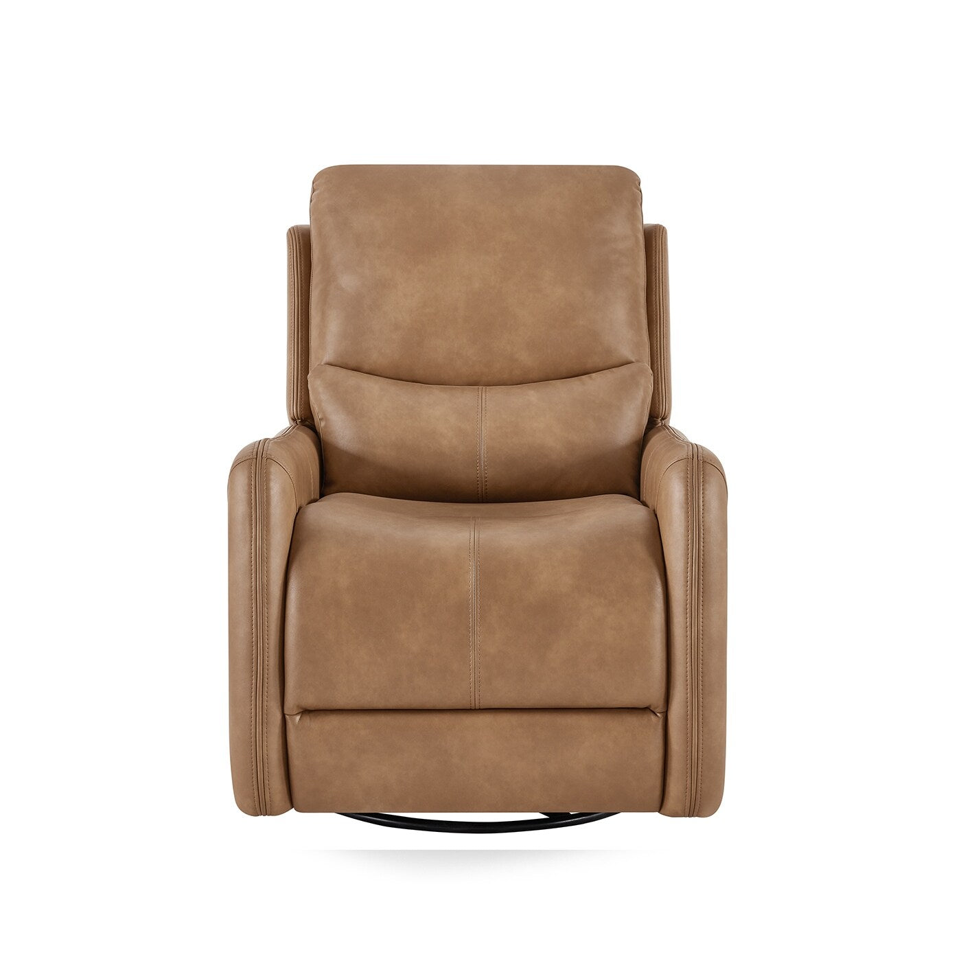 Fauteuil inclinable électrique pivotant Dublin 30 en similicuir marron selle