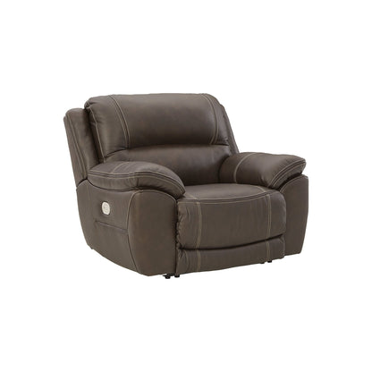 Fauteuil inclinable mural Power Zero en cuir marron Signature Design by Ashley Dunleith