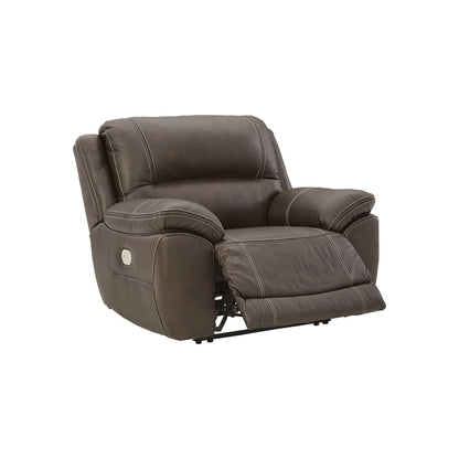 Fauteuil inclinable mural Power Zero en cuir marron Signature Design by Ashley Dunleith
