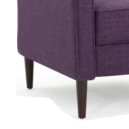 Fauteuil inclinable manuel Dupe, capitonné, polyester violet
