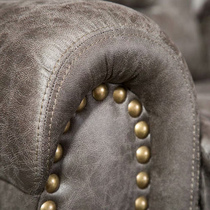 Fauteuil inclinable électrique en cuir respirant avec port USB pour salon et cinéma