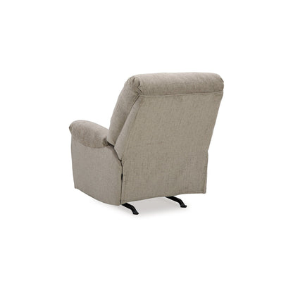Fauteuil inclinable à bascule manuel Ead, coussin moelleux, taupe, marron, polyester