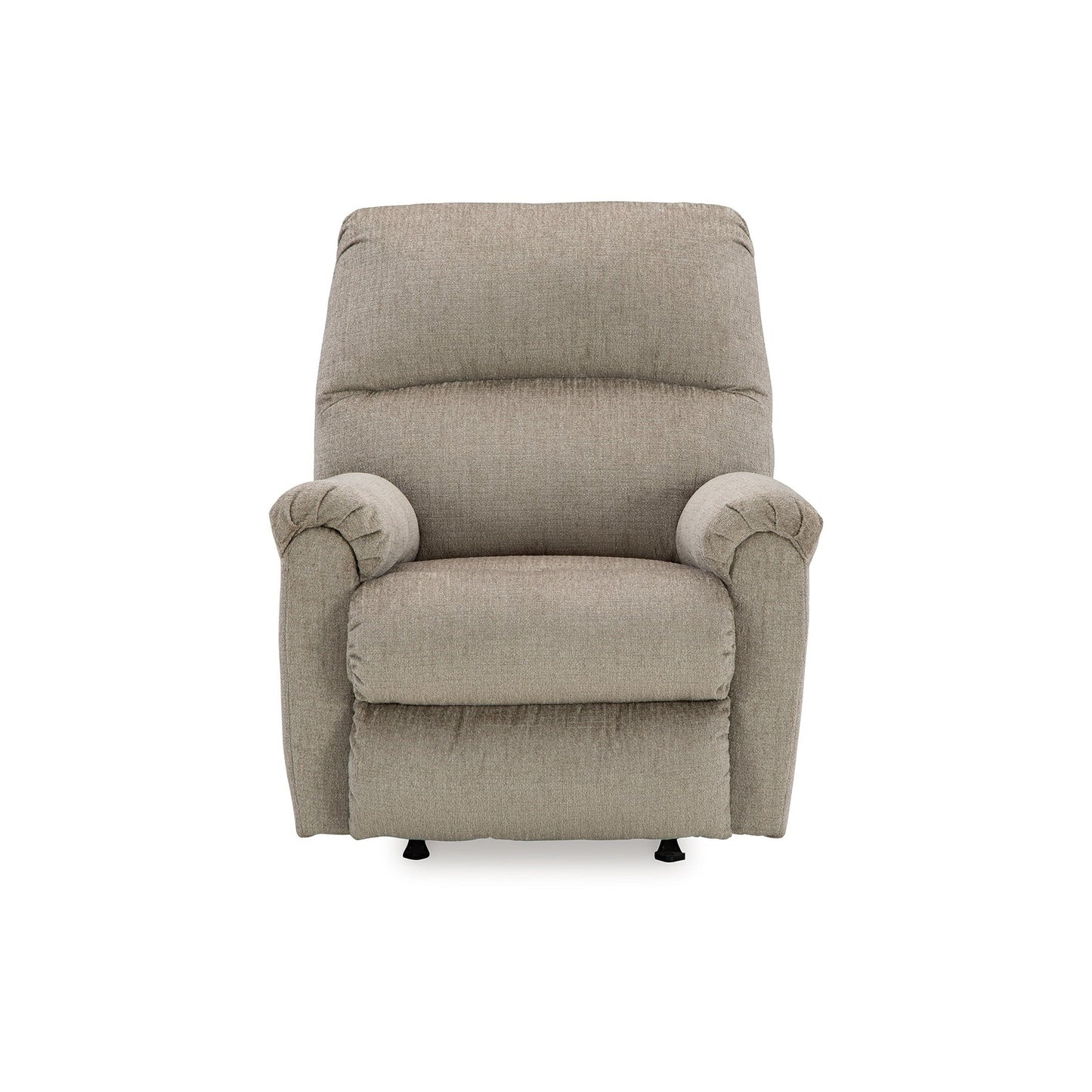 Fauteuil inclinable à bascule manuel Ead, coussin moelleux, taupe, marron, polyester