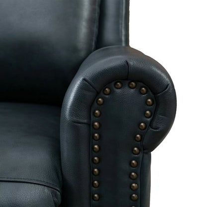 Fauteuil inclinable club en cuir véritable Ebello