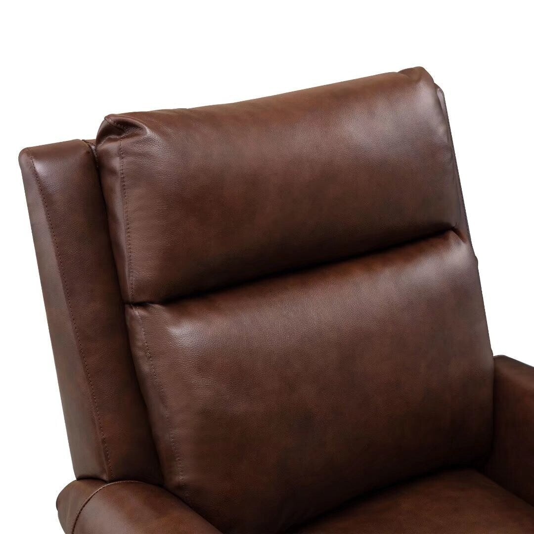 Fauteuil inclinable club en cuir véritable Ebello