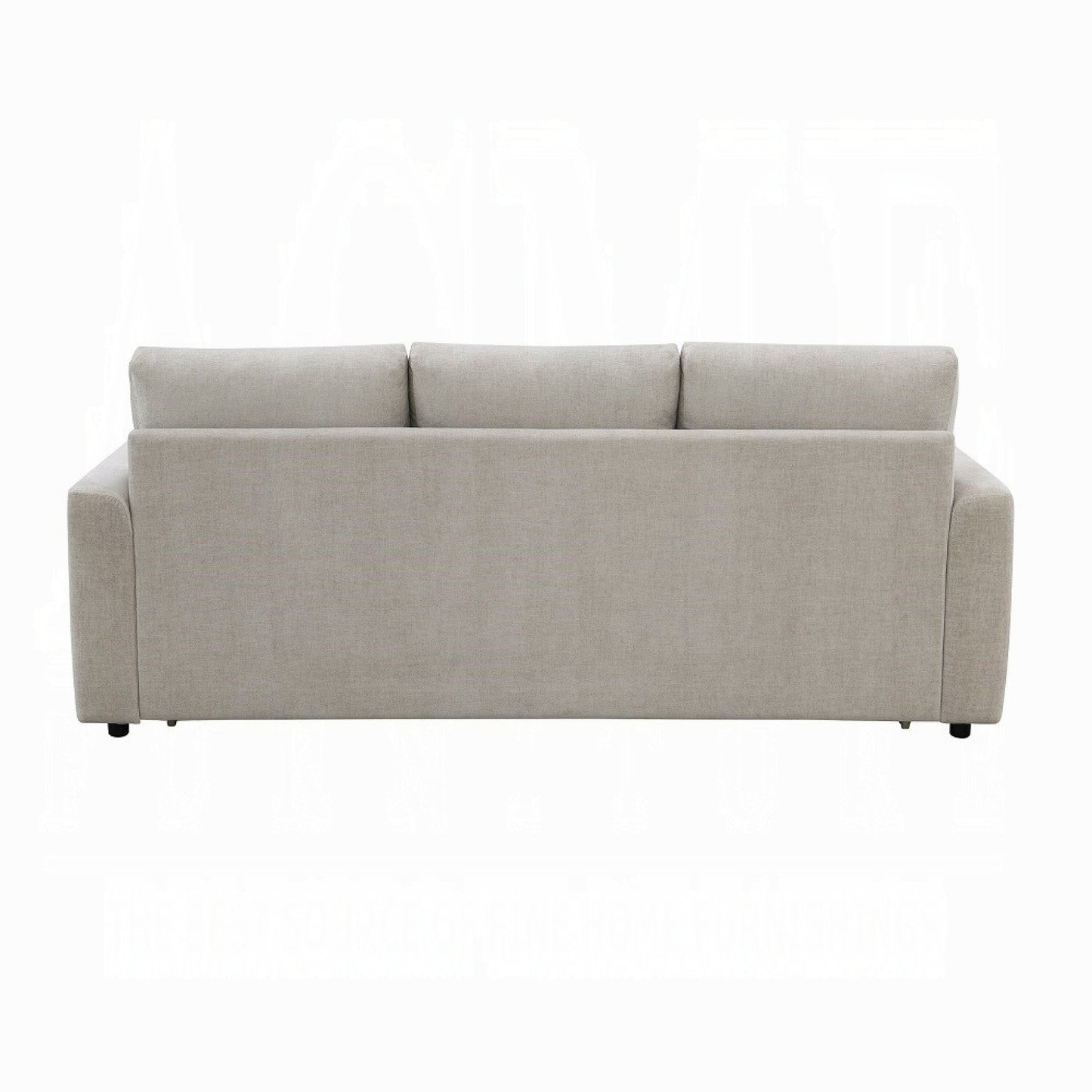 Canapé-lit double Eira avec lit gigogne, lin beige, 226 cm