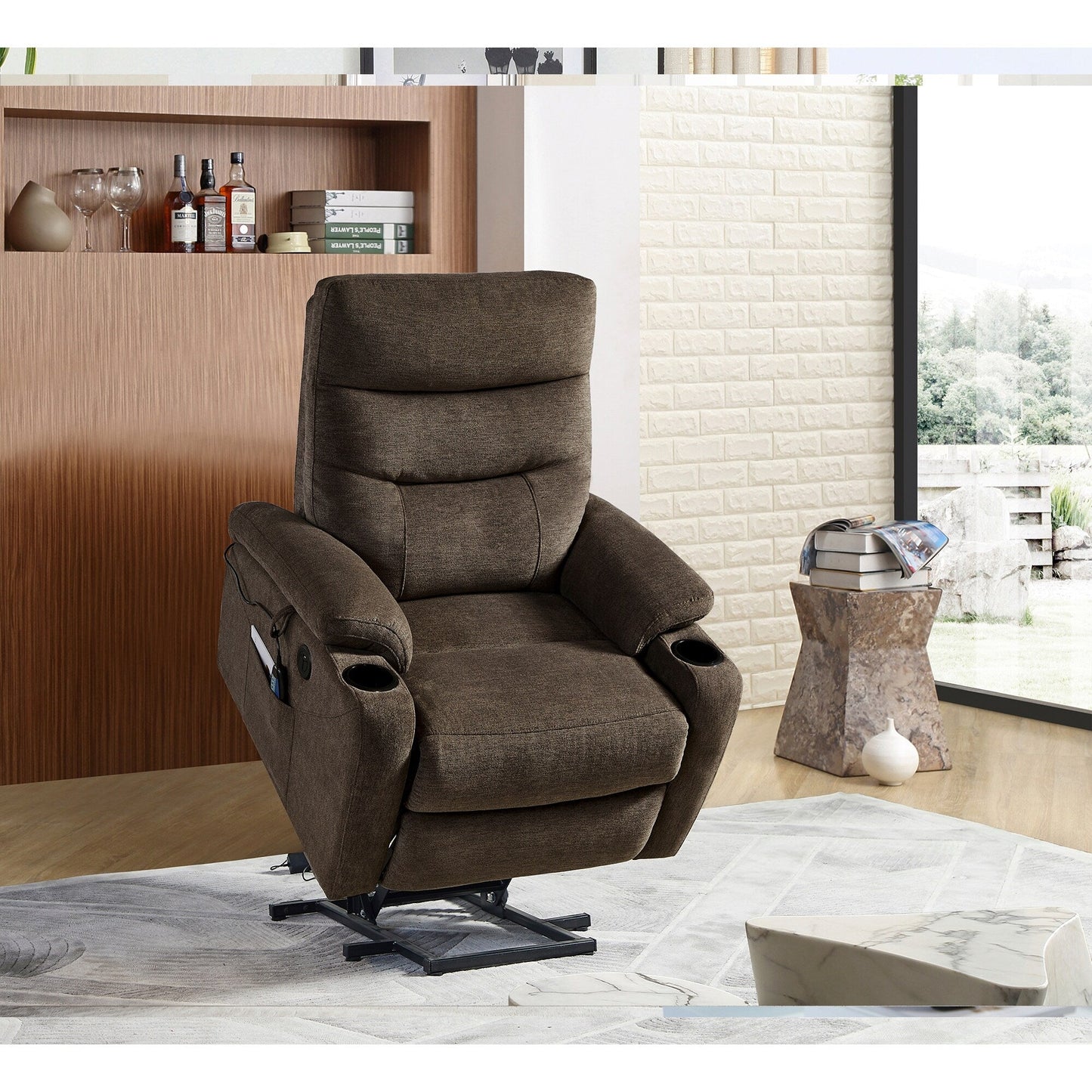 Fauteuil inclinable de massage électrique avec chauffage lombaire, 350 lb et inclinaison de 45° à 165°