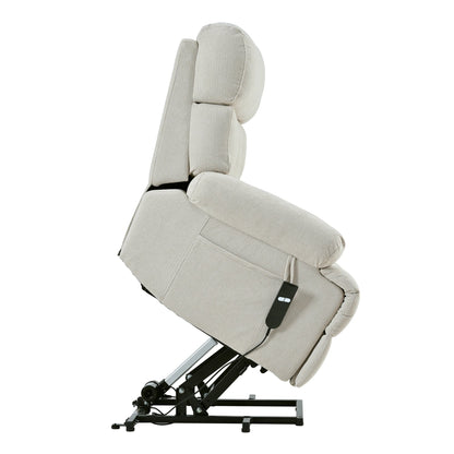 Fauteuil inclinable électrique pour personnes âgées avec télécommande, poche latérale, support ergonomique et siège spacieux