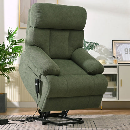 Fauteuil inclinable électrique pour personnes âgées avec télécommande, poche latérale, support ergonomique et siège spacieux