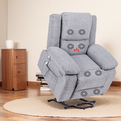 Fauteuil inclinable électrique de massage, levage multifonction, minuterie