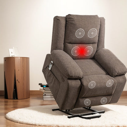 Fauteuil inclinable électrique de massage, levage multifonction, minuterie