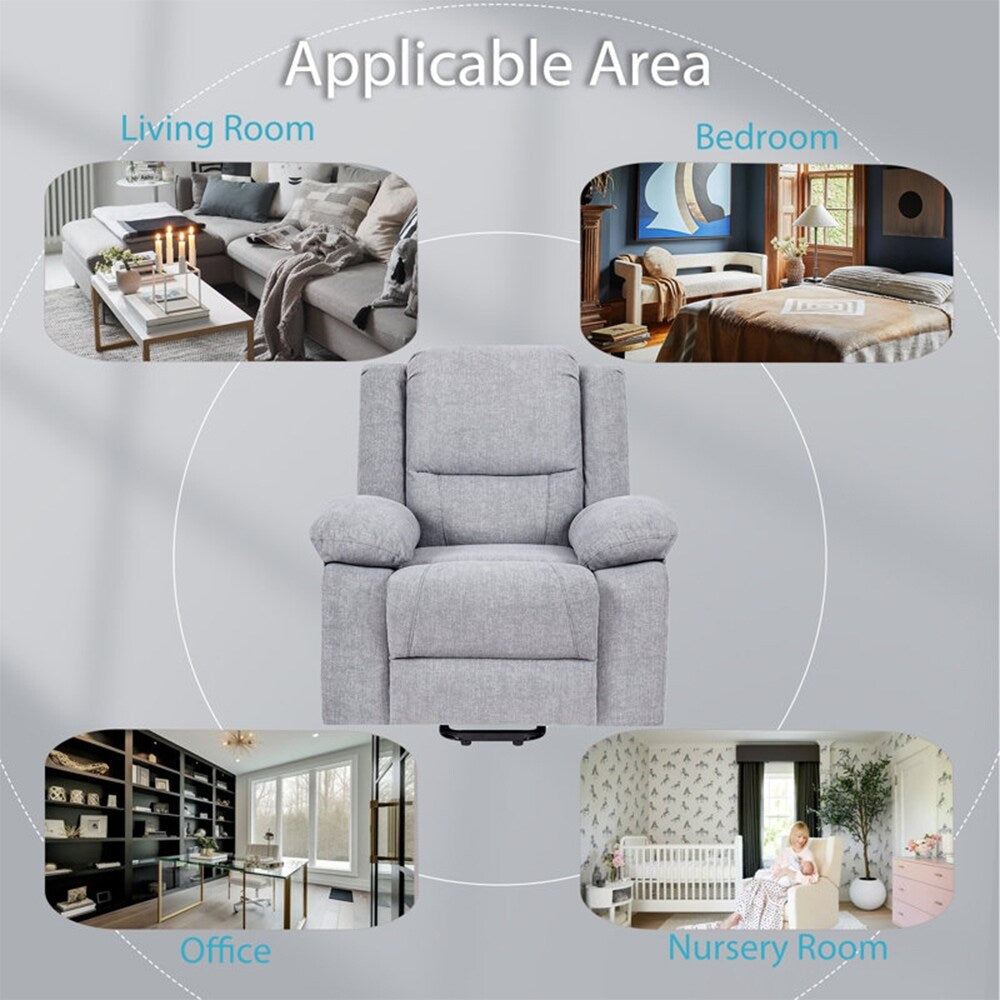 Fauteuil inclinable électrique de massage, levage multifonction, minuterie