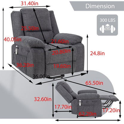 Fauteuil inclinable électrique de massage, levage multifonction, minuterie