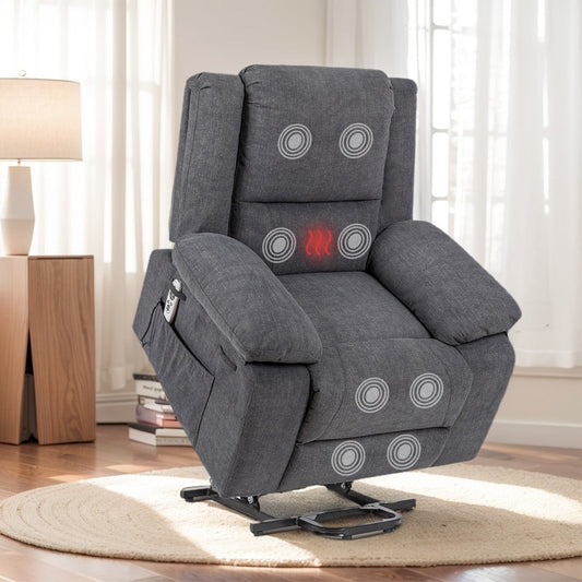 Fauteuil inclinable électrique de massage, levage multifonction, minuterie