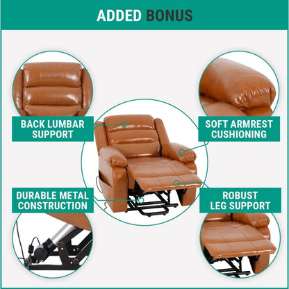 Fauteuil inclinable électrique avec releveur, fauteuil inclinable électrique avec télécommande, fauteuil inclinable électrique confortable pour personnes âgées