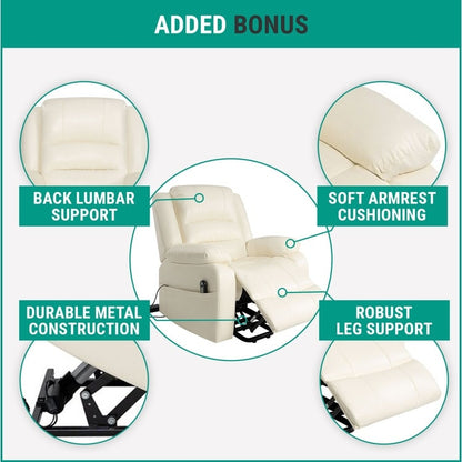 Fauteuil inclinable électrique avec releveur, fauteuil inclinable électrique avec télécommande, fauteuil inclinable électrique confortable pour personnes âgées