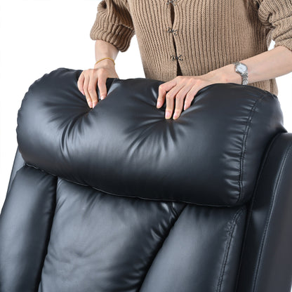 Fauteuil inclinable électrique pour personnes âgées, siège inclinable réglable avec poche latérale et télécommande.