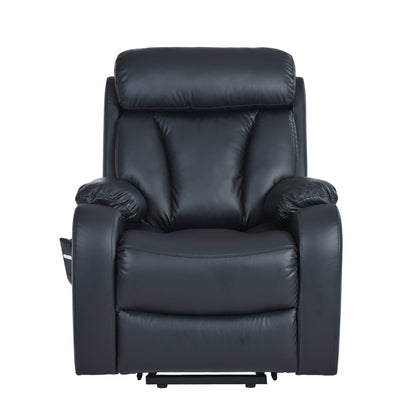 Fauteuil inclinable électrique pour personnes âgées, siège inclinable réglable avec poche latérale et télécommande.