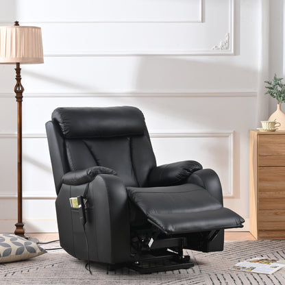Fauteuil inclinable électrique pour personnes âgées, siège inclinable réglable avec poche latérale et télécommande.