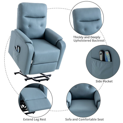 Fauteuil inclinable électrique avec massage et chauffage, poche latérale pratique pour seniors et adultes