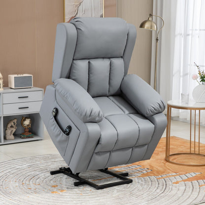 Fauteuil inclinable électrique avec massage par vibration, chauffage, télécommande et poches latérales