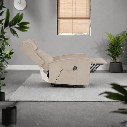 Fauteuil inclinable électrique avec télécommande, soutien confortable du dos, des lombaires et des jambes, aide à la station debout, poche latérale