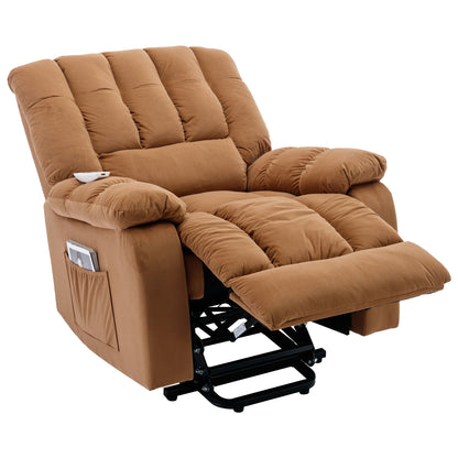 Fauteuil inclinable électrique avec chauffage, massage et rangement latéral pour salon ou chambre