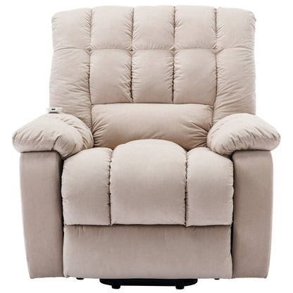 Fauteuil inclinable électrique avec chauffage, massage et rangement latéral pour salon ou chambre