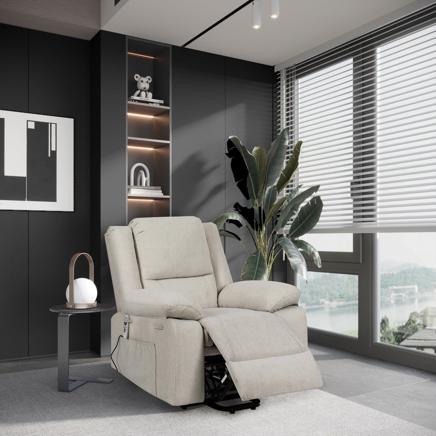 Fauteuil inclinable électrique avec massage pour personnes âgées