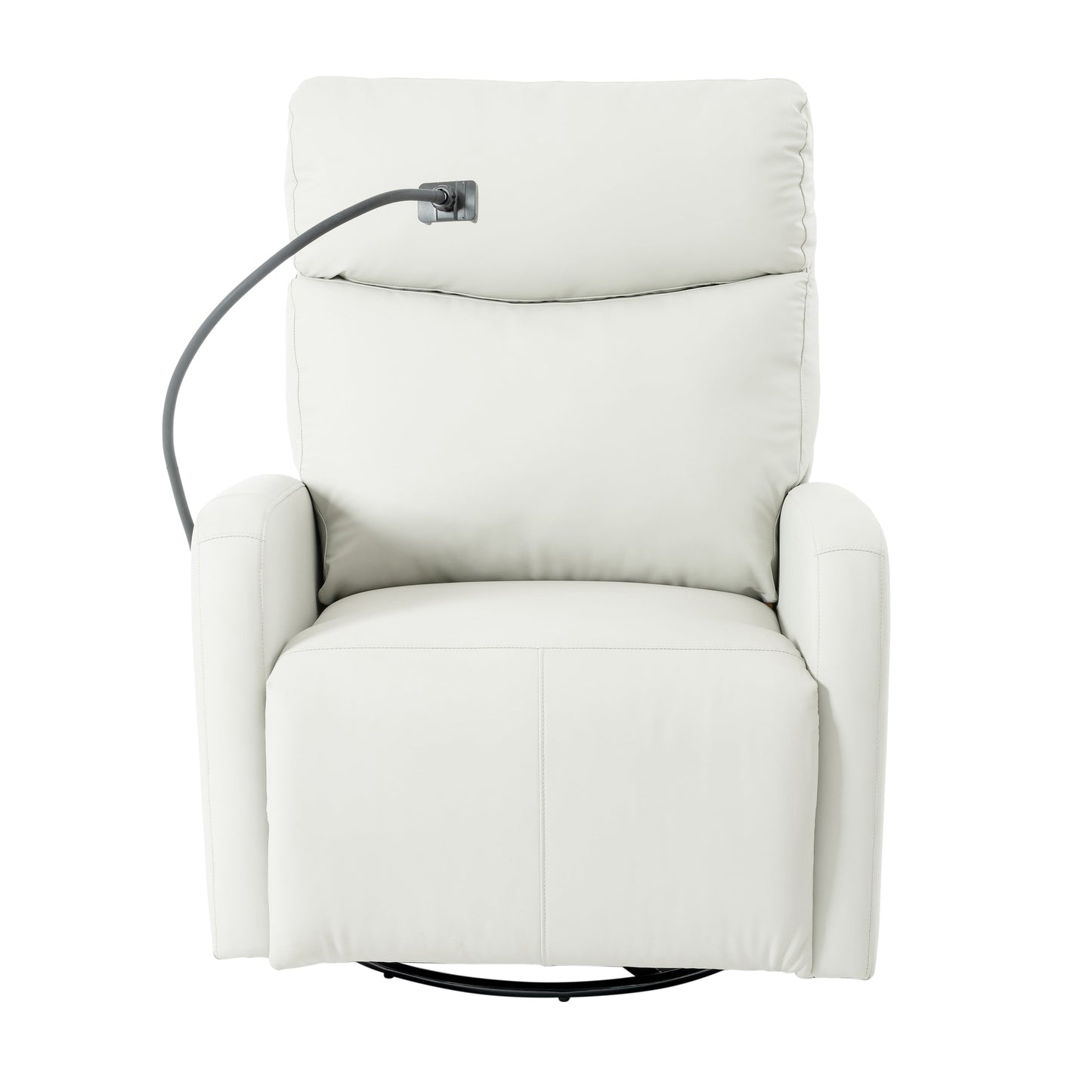 Fauteuil inclinable électrique pivotant à 270°, ports USB et repose-pieds réglable pour salon et chambre d'enfant