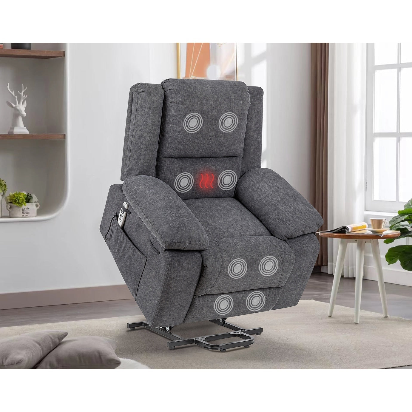 Fauteuil releveur électrique inclinable avec massage