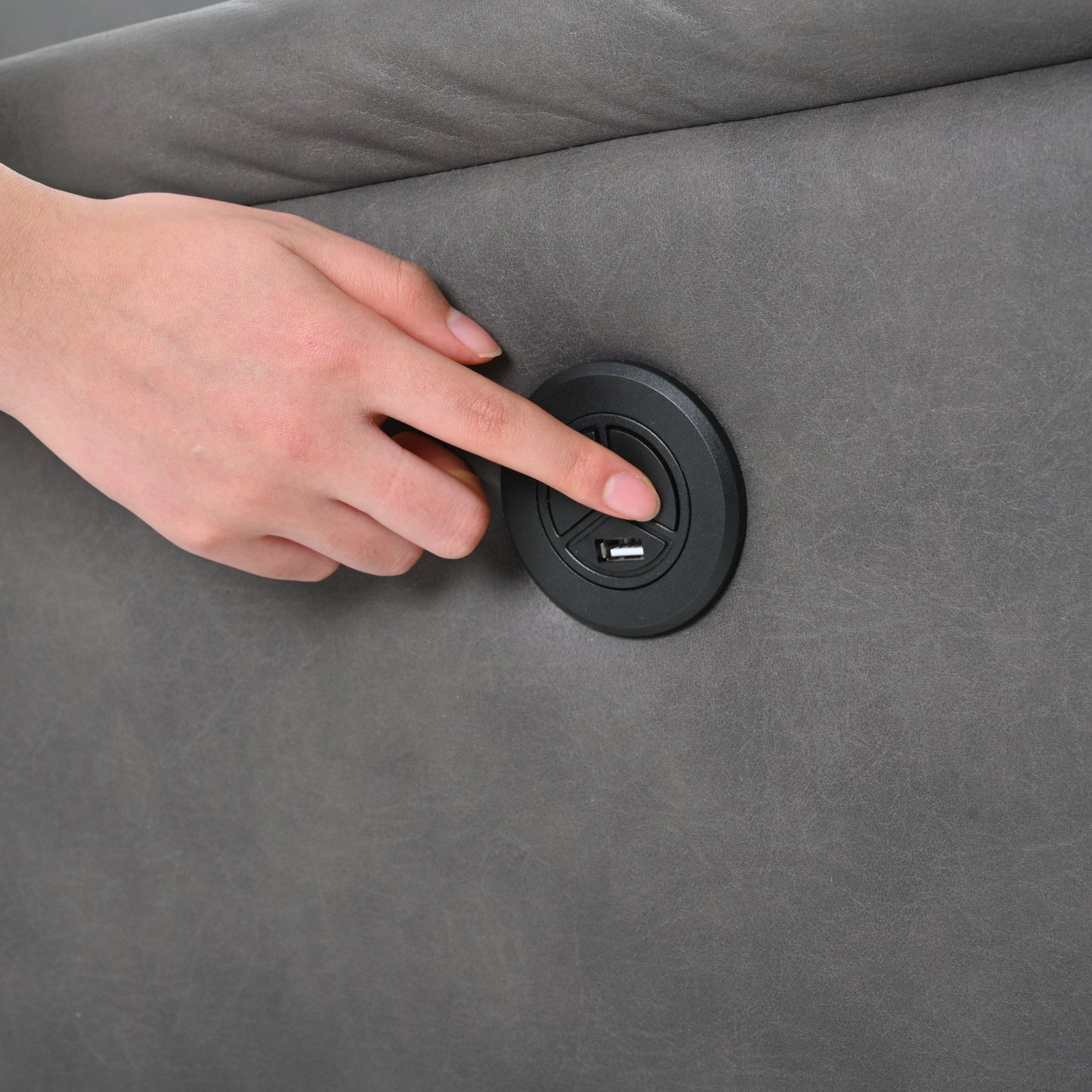 Fauteuil inclinable électrique avec port USB, panneau de commande latéral et dossier confortable, idéal pour les espaces restreints