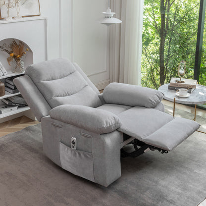 Fauteuil inclinable électrique avec massage, chauffage lombaire, poche latérale et support de cadre en acier