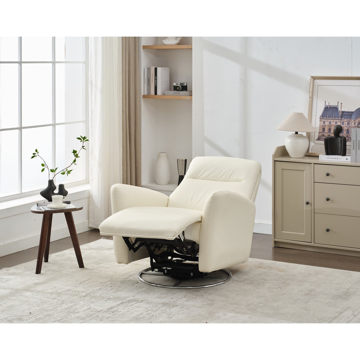 Fauteuil inclinable électrique pivotant à 270° avec commande par bouton pour chambre d'enfant, salon ou chambre d'enfant