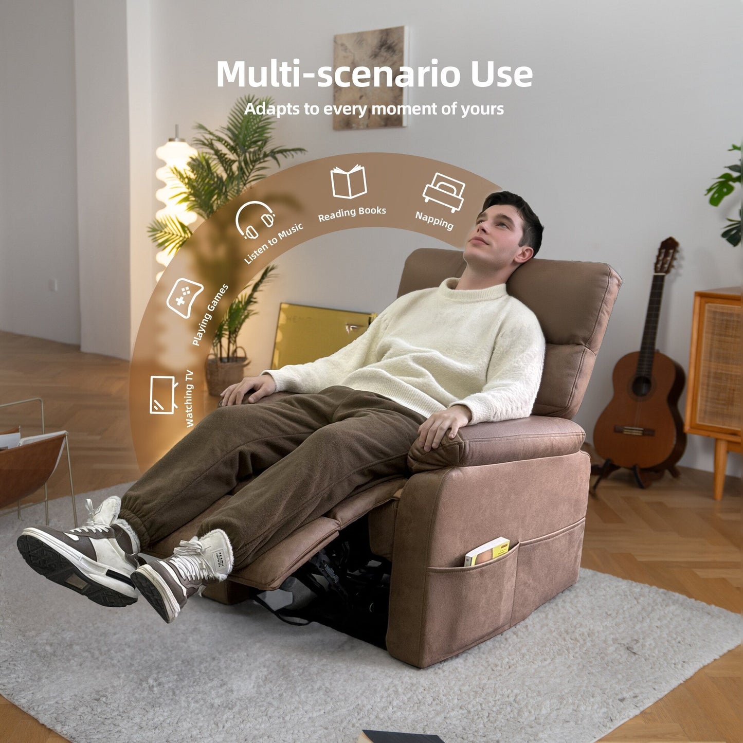 Fauteuil inclinable pivotant électrique