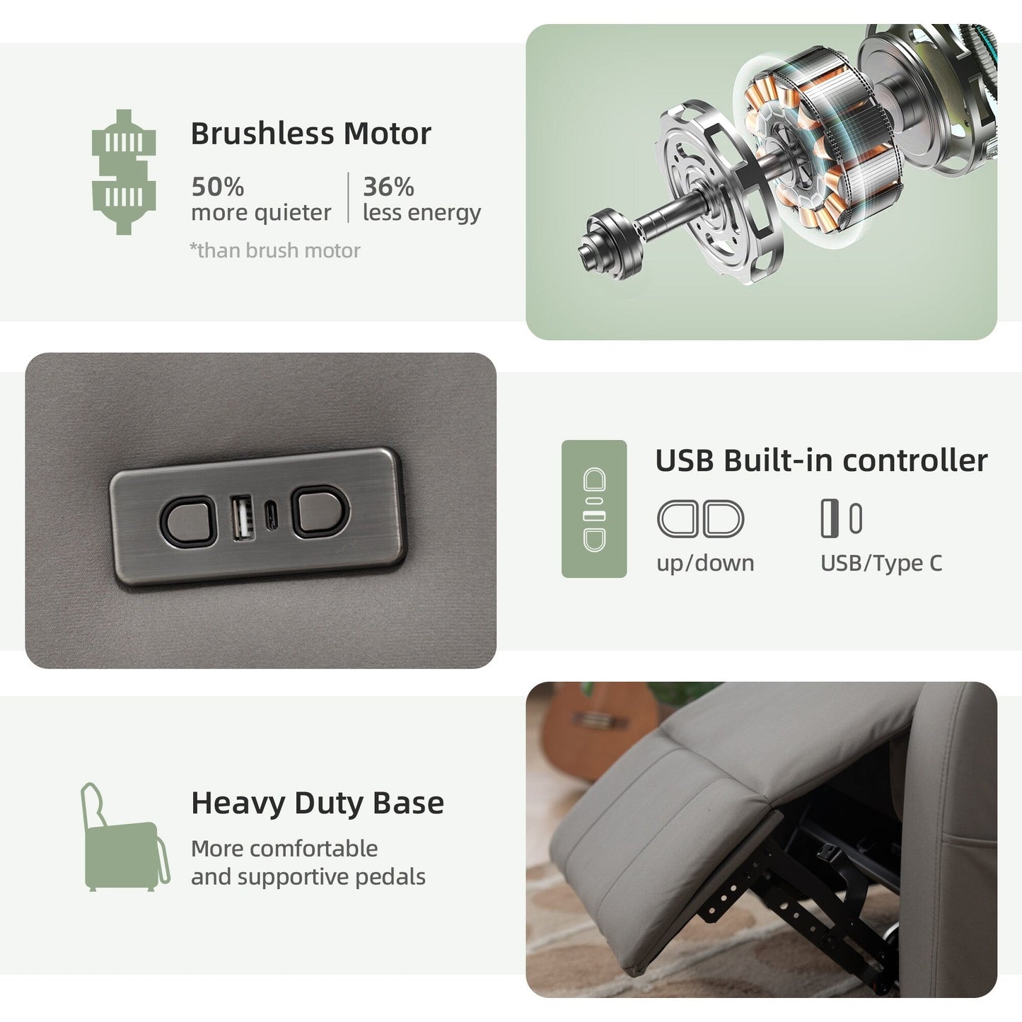 Fauteuil inclinable pivotant électrique