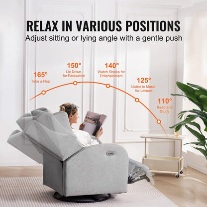 Fauteuil inclinable et pivotant électrique pour salon et chambre à coucher