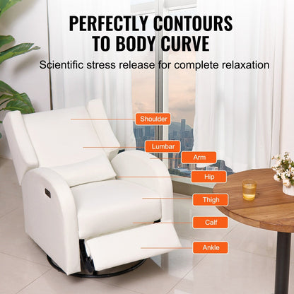 Fauteuil inclinable et pivotant électrique pour salon et chambre à coucher