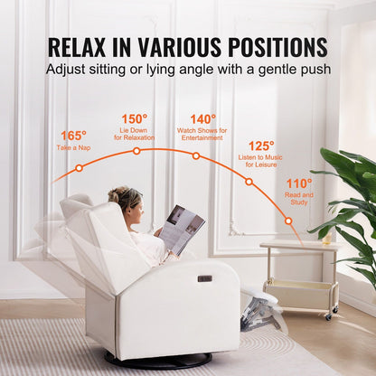 Fauteuil inclinable et pivotant électrique pour salon et chambre à coucher