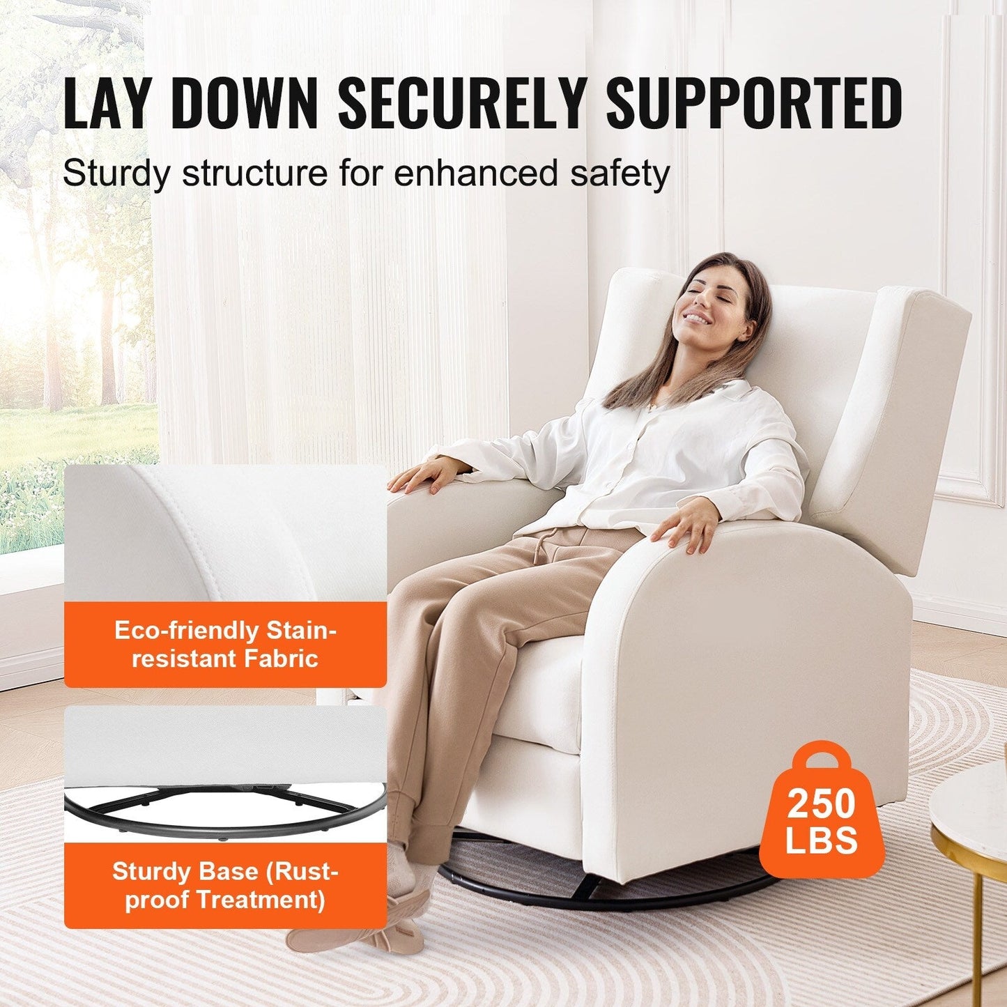 Fauteuil inclinable et pivotant électrique pour salon et chambre à coucher