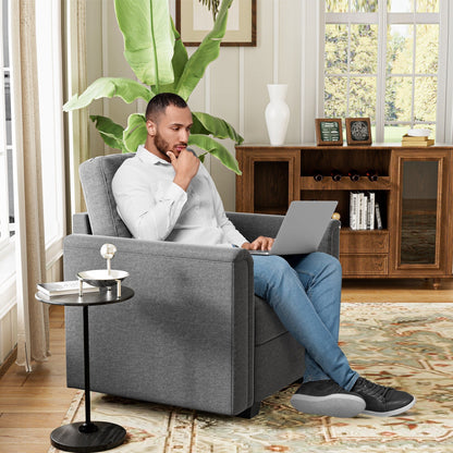 Canapé d'appoint élégant à accoudoirs incurvés, canapé sectionnel personnalisable, canapé modulaire confortable pour chambre, salon, bureau